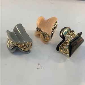 set of 3 hair clips